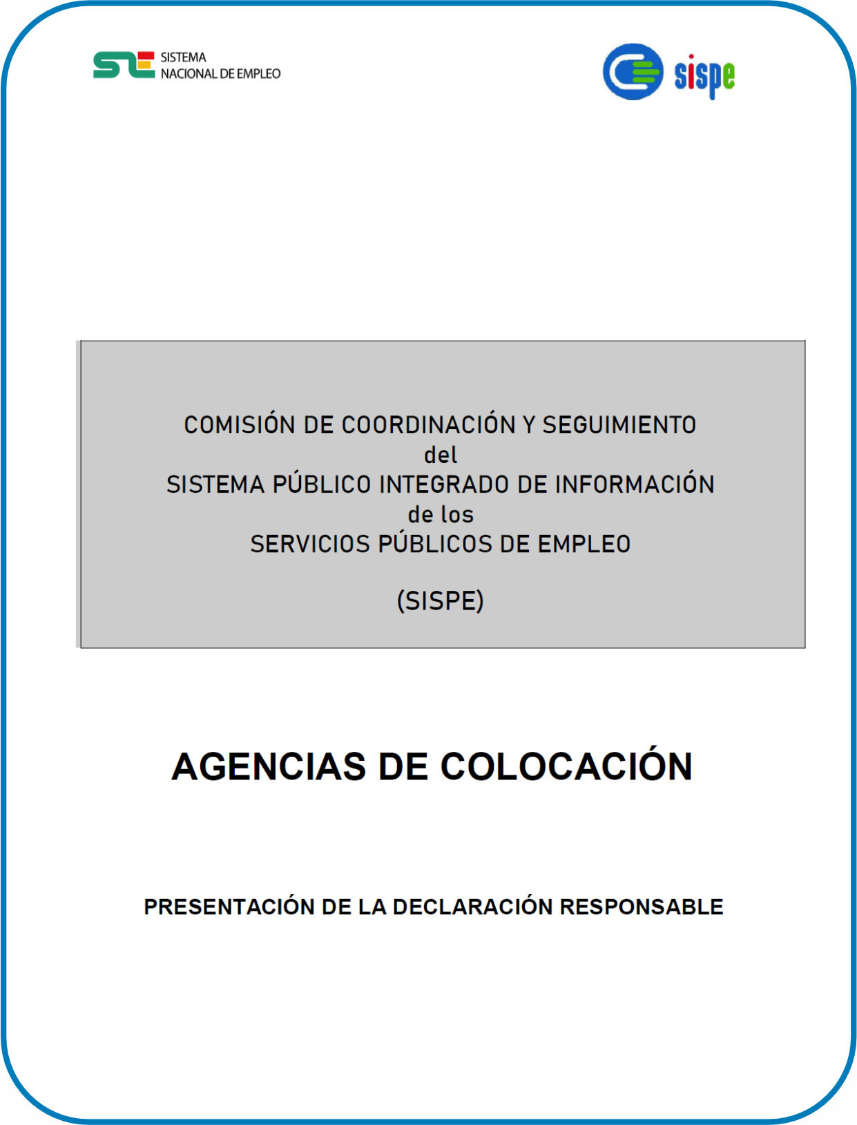 Criterios de presentación Agencias privadas de colocación