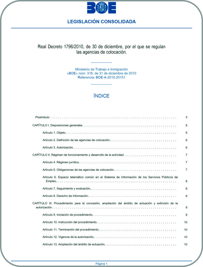 Real decreto 1796/2010